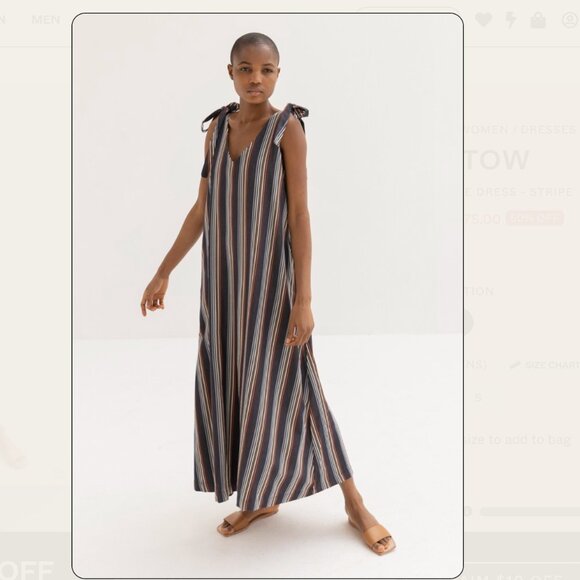 Kowtow Knotted V-Neck Maxi Dress - Picture 1 of 5